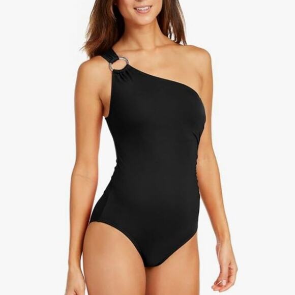 Michael Kors Brand Iconic Solids One Shoulder One-Piece NWT Women's size 4 - Picture 1 of 7
